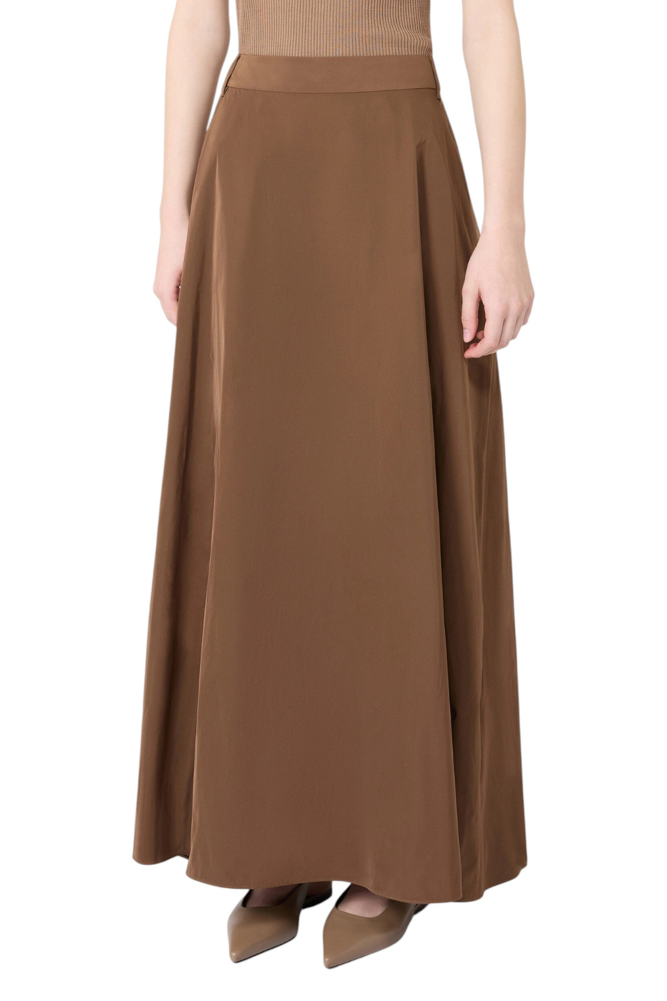 Юбка PIOVRA однотонная|Основной цвет:Коричневый Женский Max Mara Юбка PIOVRA однотонная (цвет ), артикул 2629106031 | Фото 3