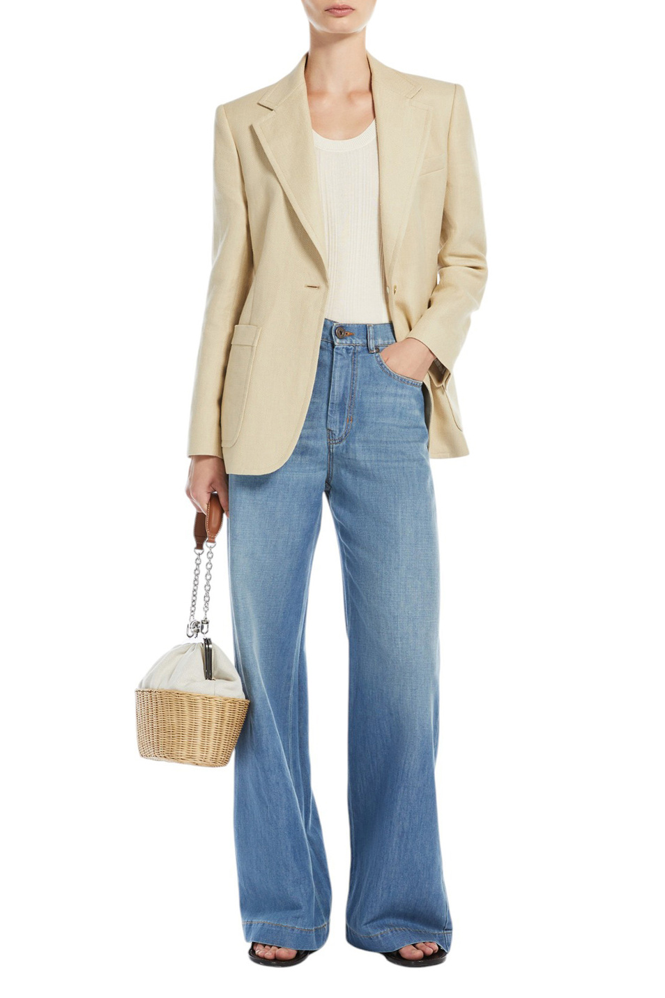 Женский Weekend Max Mara Пиджак GALLI из хлопка и льна (цвет ), артикул 2515041032 | Фото 2