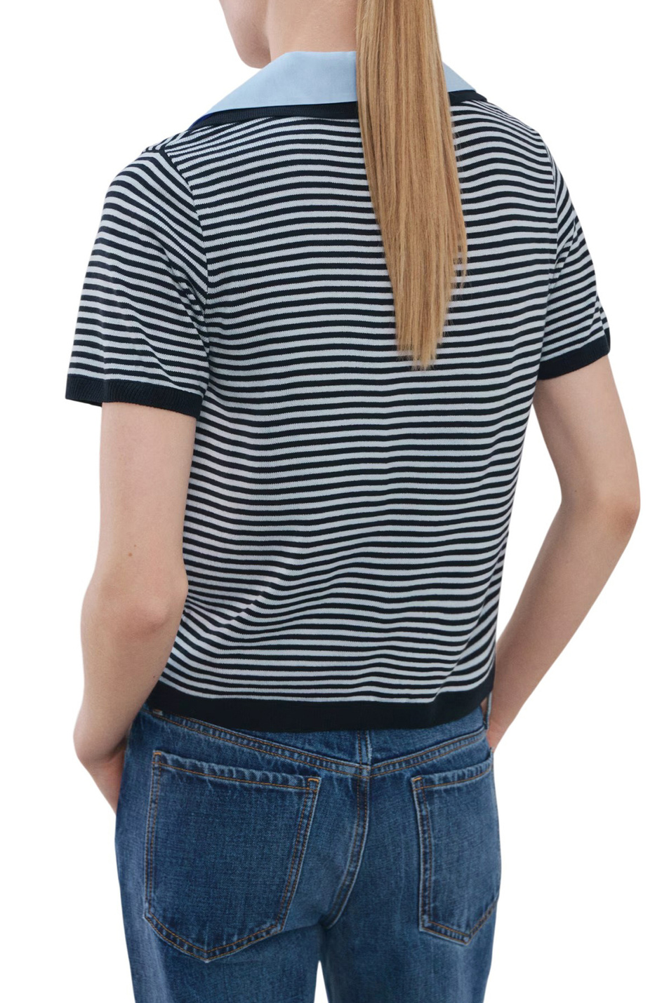 Женский Mango Джемпер-поло CESAR в полоску (цвет ), артикул 27054100 | Фото 4