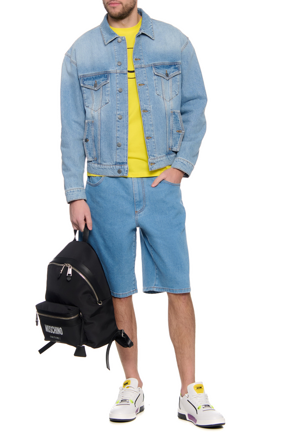 Moschino Джинсовая куртка с вышитым логотипом на спине (цвет ), артикул J0618-2022 | Фото 2