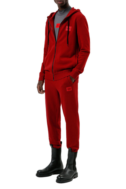 Спортивные брюки Doak из натурального хлопка|Основной цвет:Красный|Артикул:50447963 | Фото 2