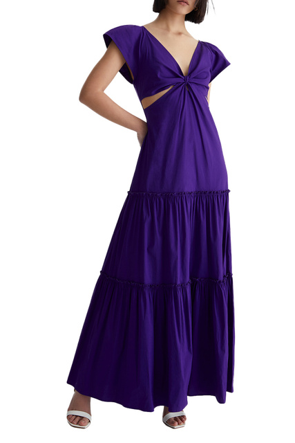Платье с V-образным вырезом|Основной цвет:Фиолетовый|Артикул:CA3166T2432 | Фото 2