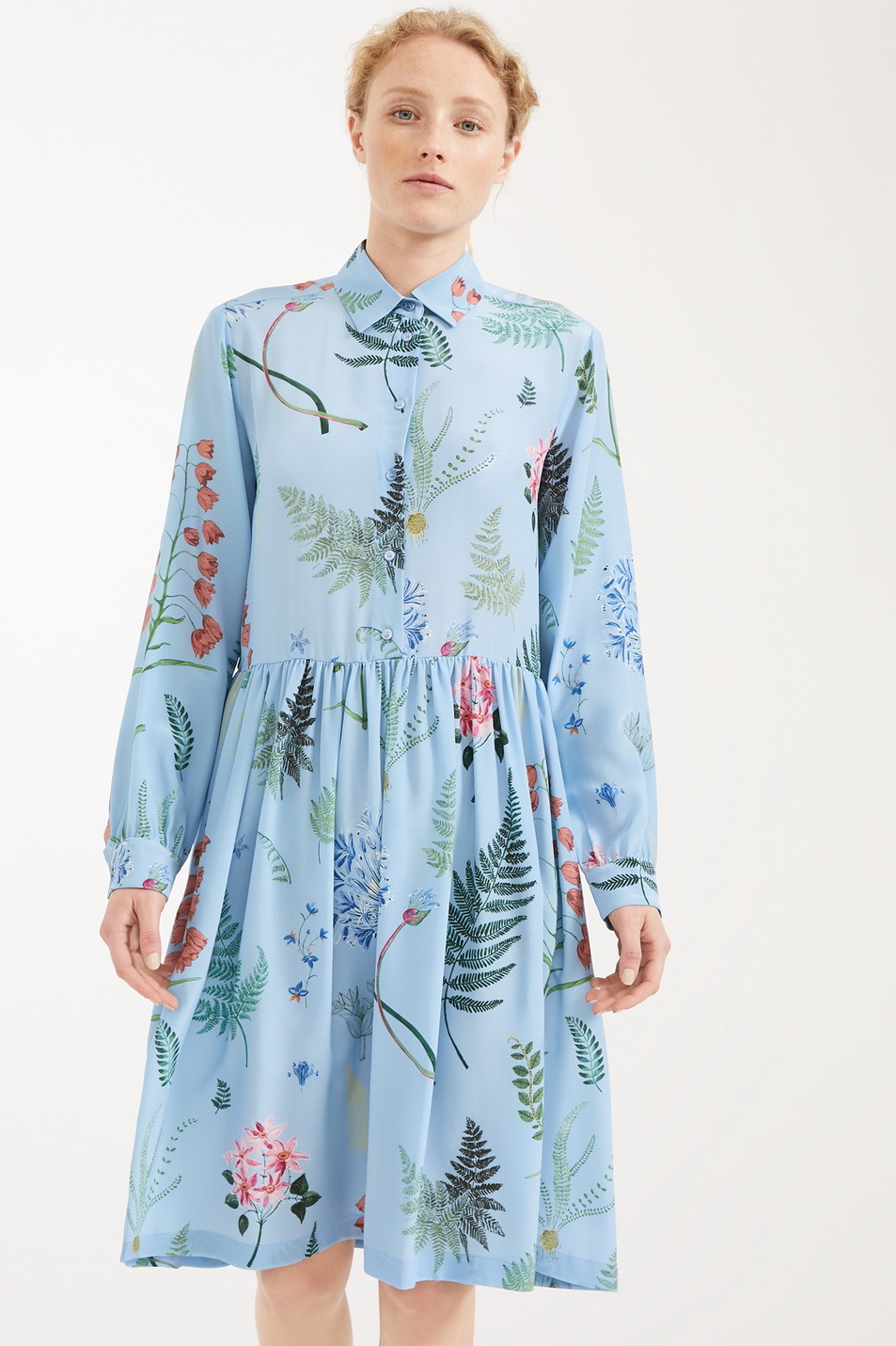Женский Weekend Max Mara Платье-рубашка из натурального шелка ACERBI (цвет ), артикул 52211107 | Фото 3