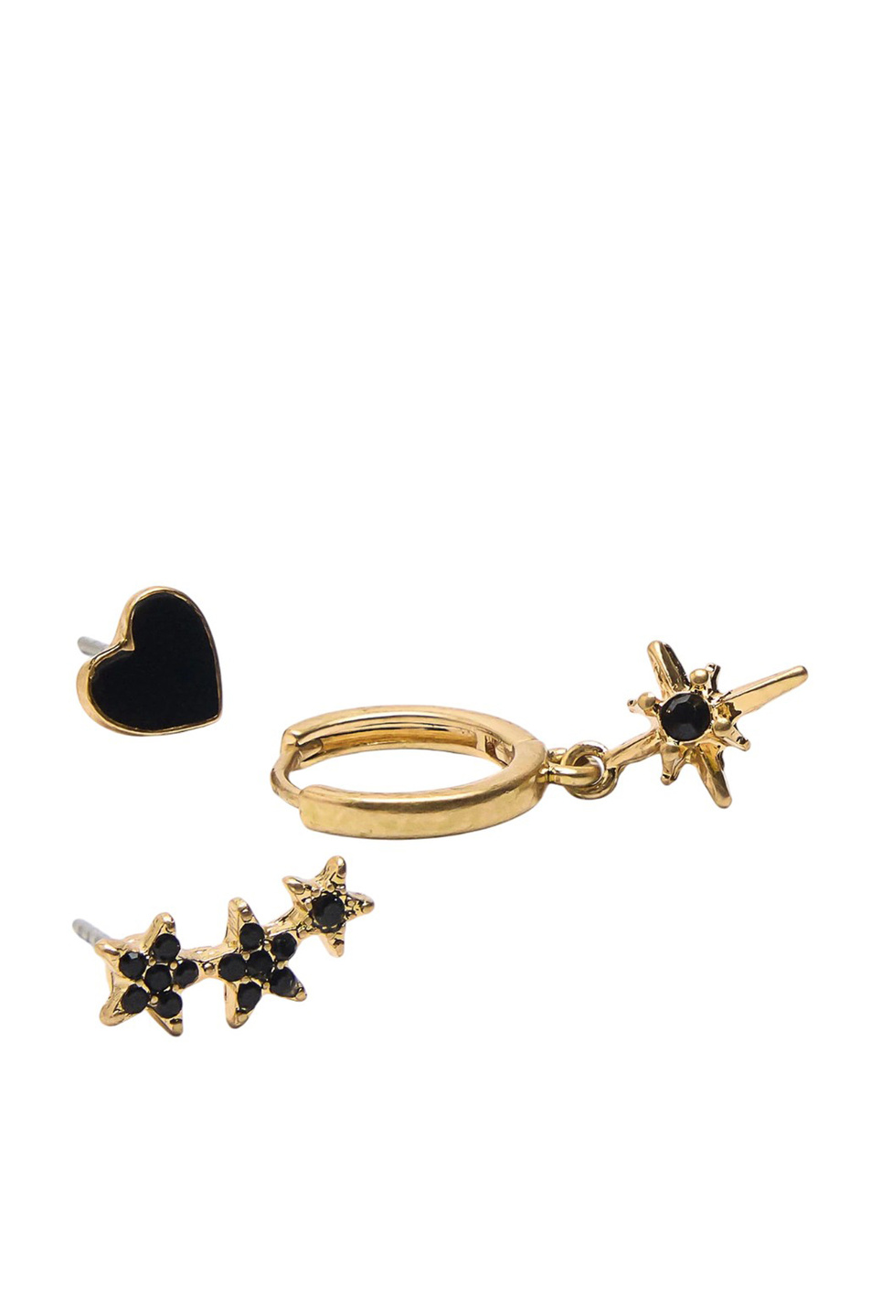 Серьги в комплекте из 3 пар|Основной цвет:Черный Женский Parfois Серьги в комплекте из 3 пар (цвет ), артикул 240020 | Фото 2