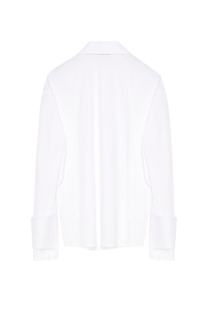 Рубашка из смесового хлопкового поплина|Основной цвет:Белый|Артикул:CAD222W326 | Фото 2