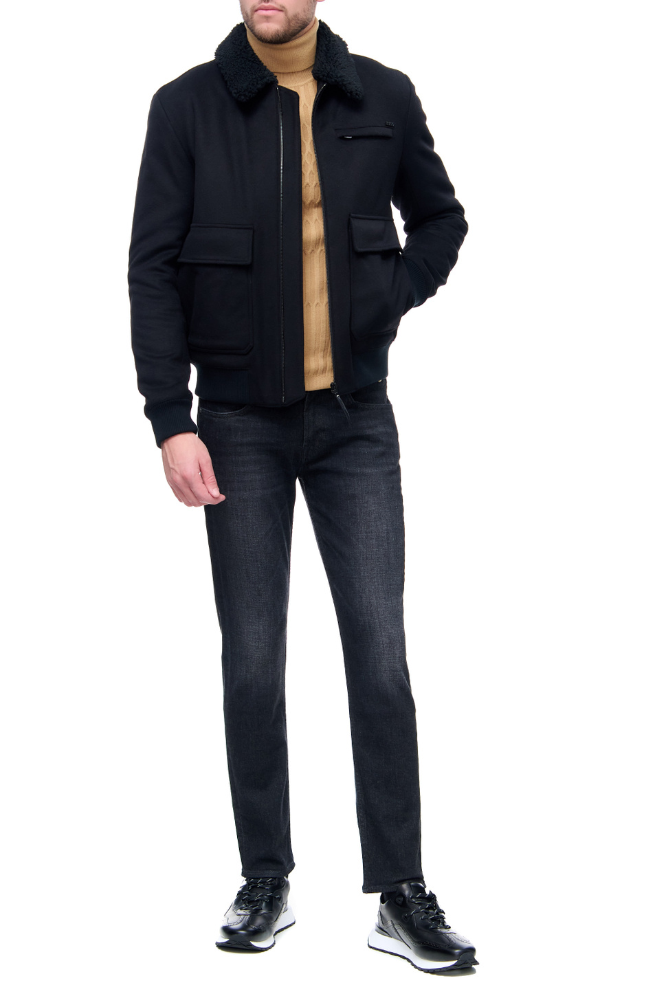 HUGO Куртка из смесовой шерсти с накладными карманами (цвет ), артикул 50456659 | Фото 2