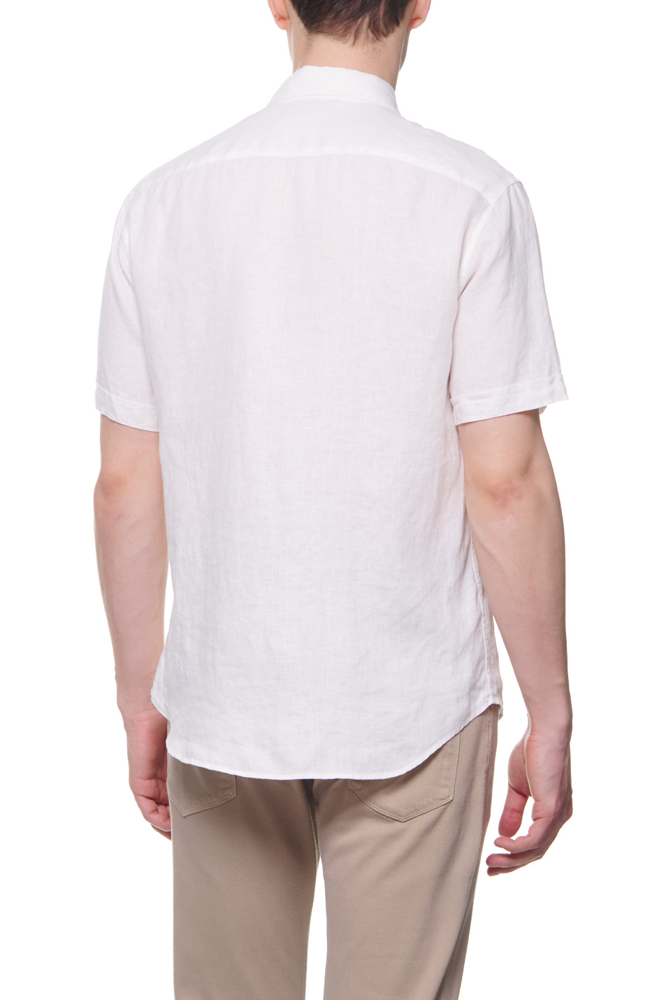 Мужской Emporio Armani Льняная рубашка с коротким рукавом (цвет ), артикул I1SMDM-I10F1 | Фото 4