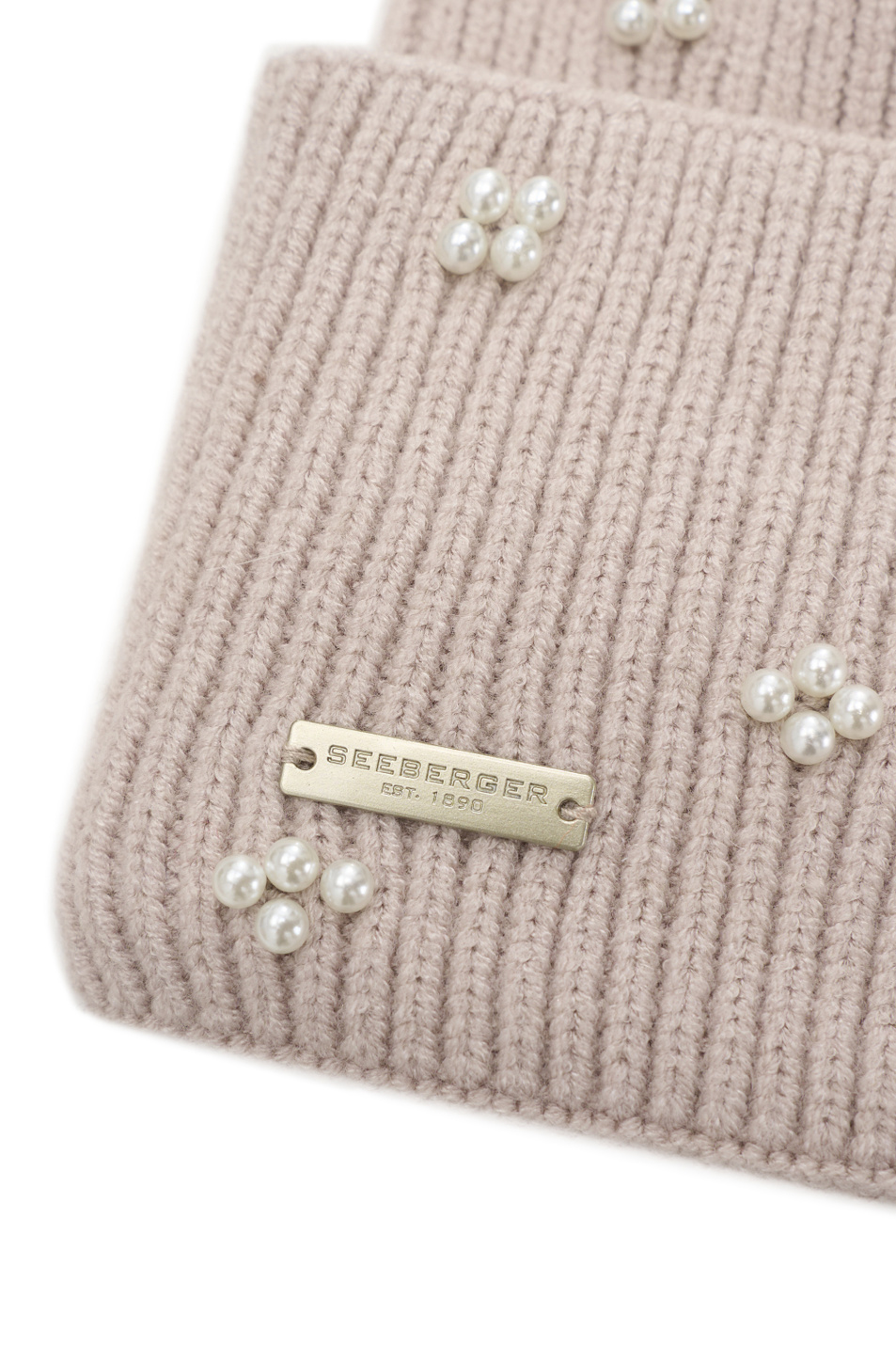 Шапка с жемчужными бусинами|Основной цвет:Бежевый Женский Seeberger Шапка с жемчужными бусинами (цвет ), артикул 019701-00000 | Фото 2