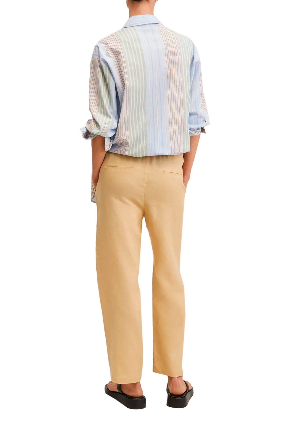Женский Mango Брюки LINEN из чистого льна (цвет ), артикул 27067105 | Фото 4