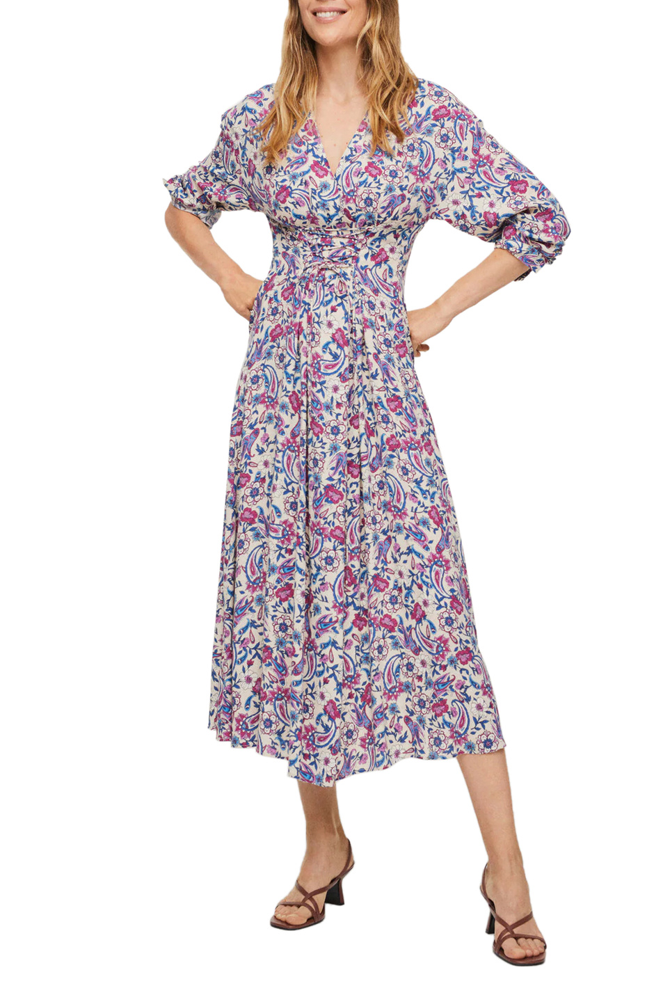 Женский Mango Платье CROSSER из вискозы с цветочным принтом (цвет ), артикул 17033792 | Фото 2