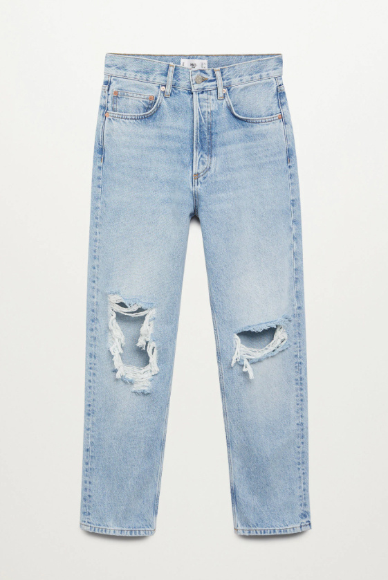 Женский Mango Рваные джинсы SELINA с высокой посадкой (цвет ), артикул 87024771 | Фото 1