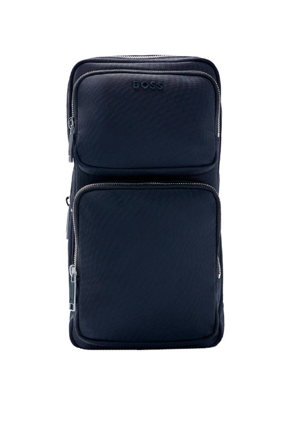 Рюкзак с логотипом|Основной цвет:Синий|Артикул:50475310 | Фото 1