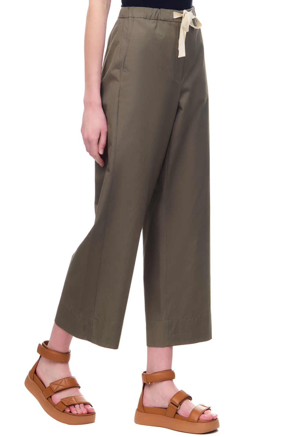 Женский Max Mara Брюки ARGENTO из натурального хлопка (цвет ), артикул 2391311632 | Фото 5
