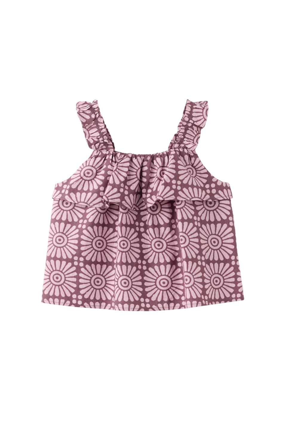 Девочкам Mango Kids Блузка SOLSET с оборками (цвет ), артикул 27067921 | Фото 1