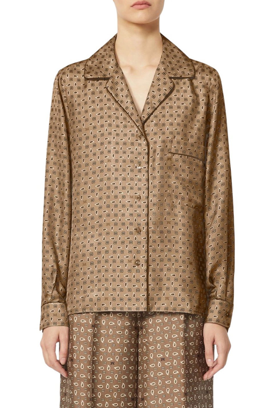 Женский Max Mara Блузка DISCO из шелка с принтом (цвет ), артикул 2611111131 | Фото 3