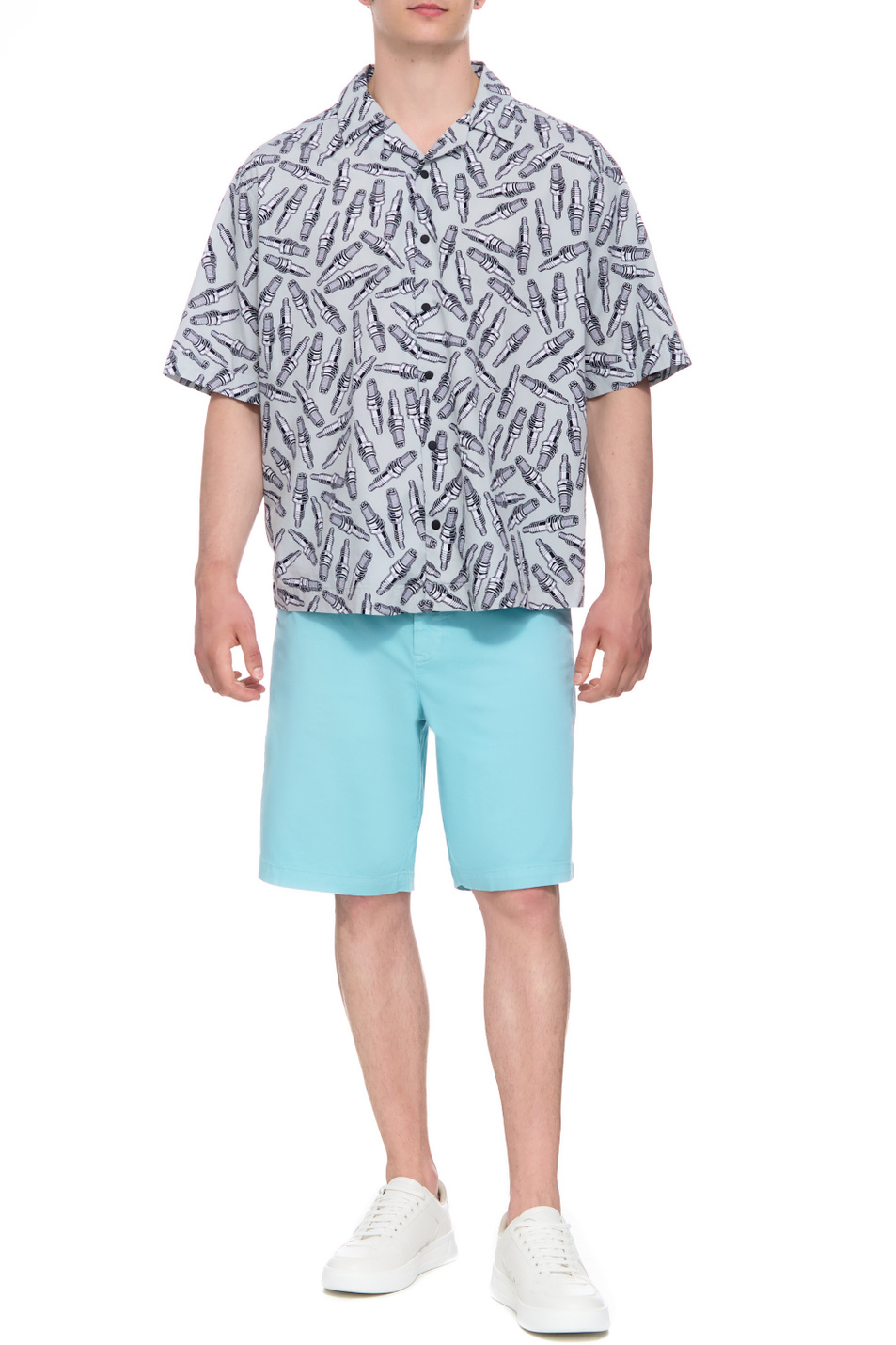 Мужской BOSS Рубашка из натурального хлопка с принтом (цвет ), артикул 50494872 | Фото 2