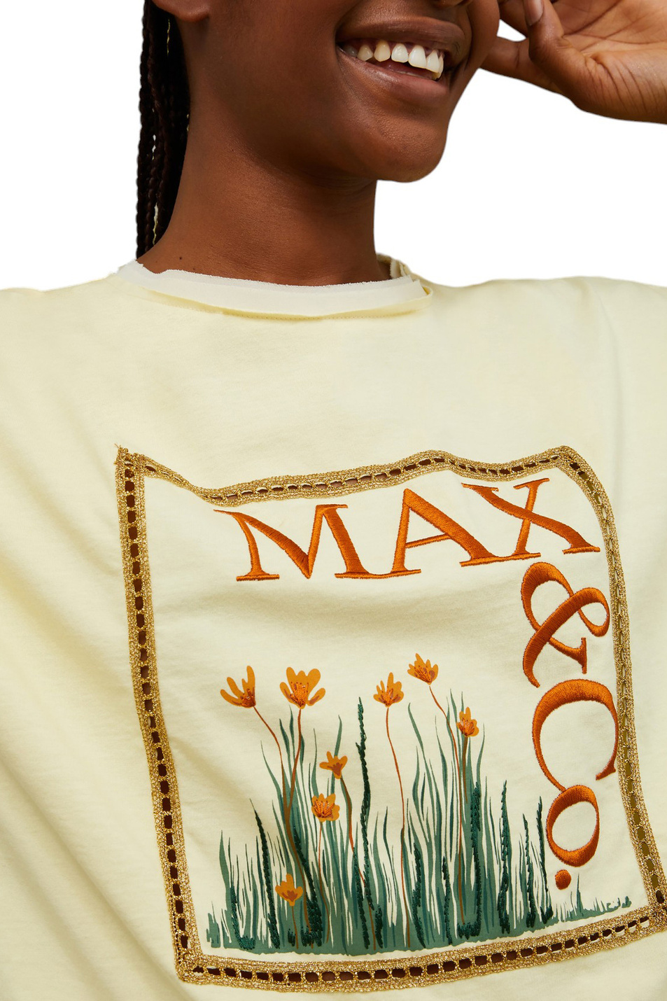 Женский MAX&Co. Футболка DREAMTEE с вышивкой (цвет ), артикул 2416941018 | Фото 5