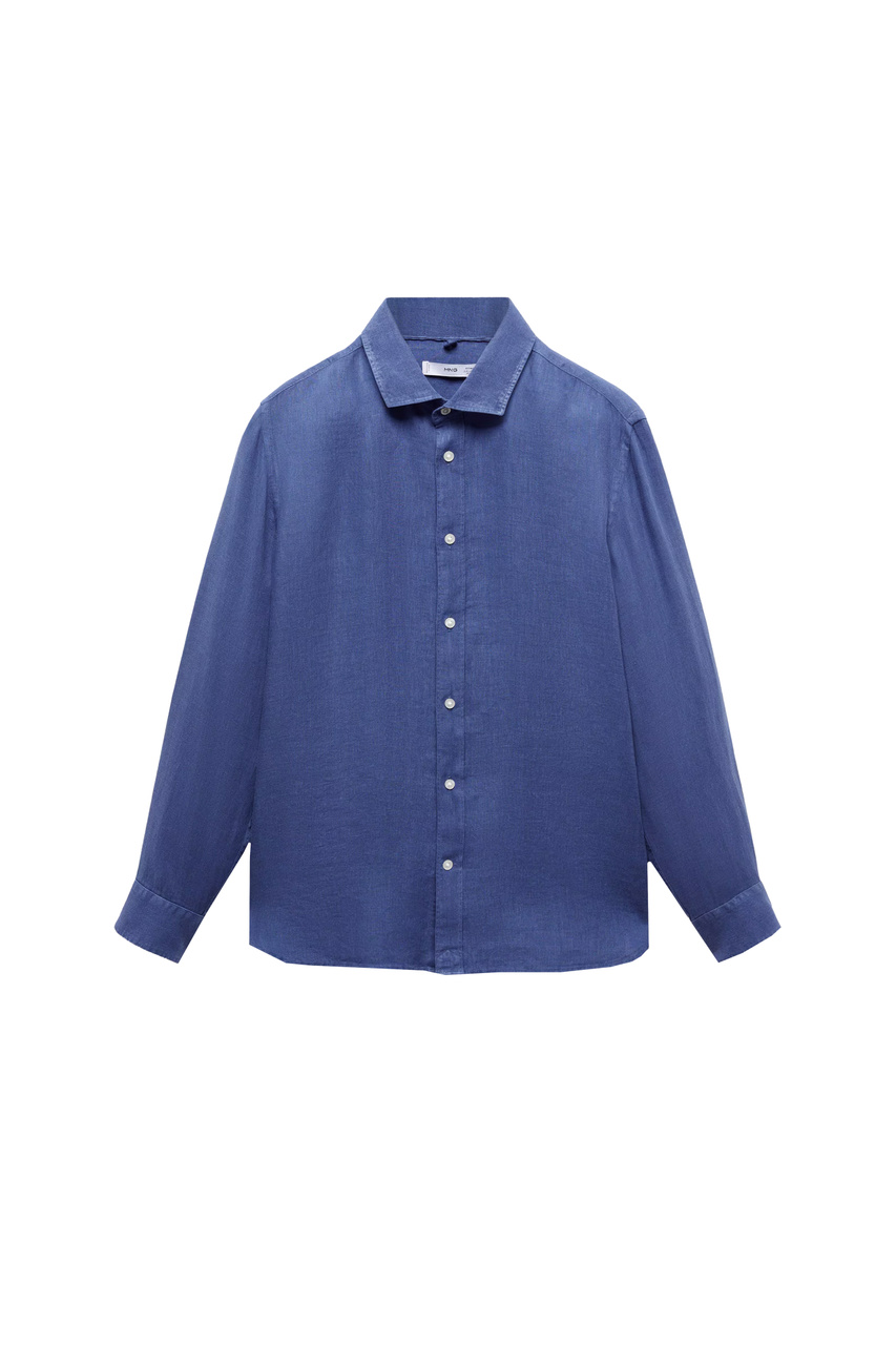 Рубашка AVISPAG из чистого льна|Основной цвет:Синий|Артикул:67077687 | Фото 1