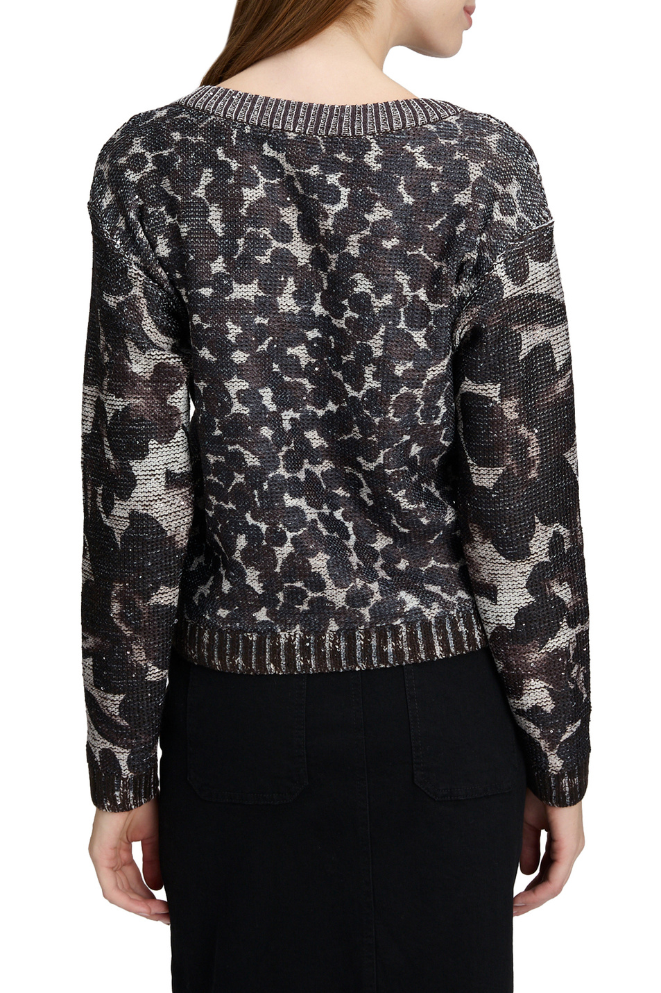 Пуловер с принтом и стразами|Основной цвет:Серый Женский Betty Barclay Пуловер с принтом и стразами (цвет ), артикул 5297/1560 | Фото 5