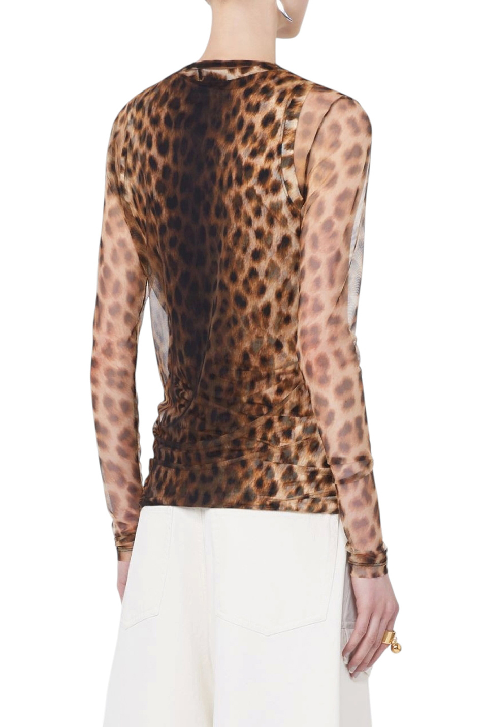 Женский Sportmax Лонгслив ZEBU с леопардовым принтом (цвет ), артикул 2612941072 | Фото 4
