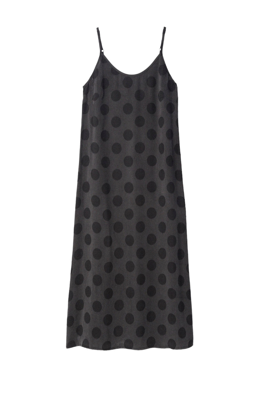 Платье свободного кроя с принтом|Основной цвет:Черный|Артикул:220351 | Фото 1