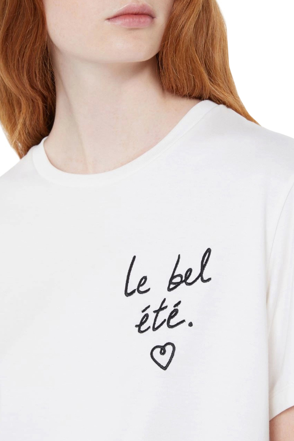 Женский Weekend Max Mara Футболка BORA из хлопка с вышивкой (цвет ), артикул 2615971042 | Фото 5