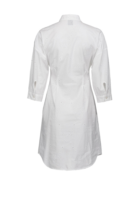 Pinko Платье-рубашка из поплина с ажурной вышивкой (Белый цвет), артикул 1G17JEY7V1 | Фото 2