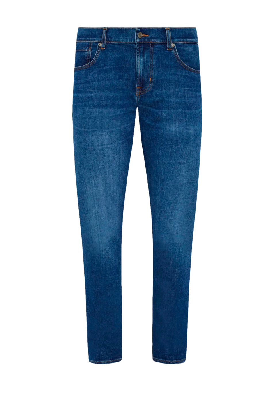 Джинсы SLIMMY TAPERED из эластичного хлопка|Основной цвет:Синий Мужской 7 for all Mankind Джинсы SLIMMY TAPERED из эластичного хлопка (цвет ), артикул JSMXC120TP | Фото 1