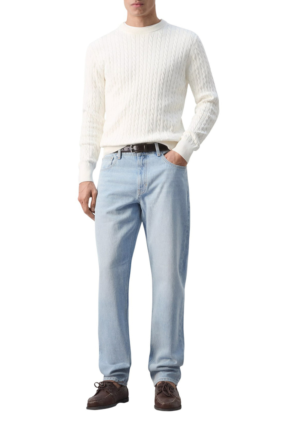 Мужской Mango Man Джинсы BOB из хлопка (цвет ), артикул 27004432 | Фото 2