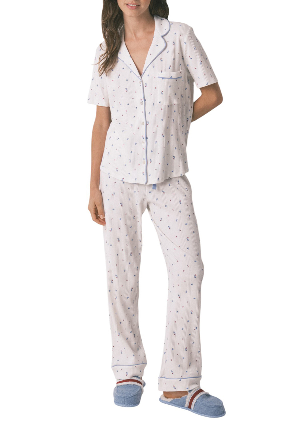 Пижама с цветочным принтом|Основной цвет:Белый Женский Women'secret Пижама с цветочным принтом (цвет ), артикул 3132138 | Фото 1