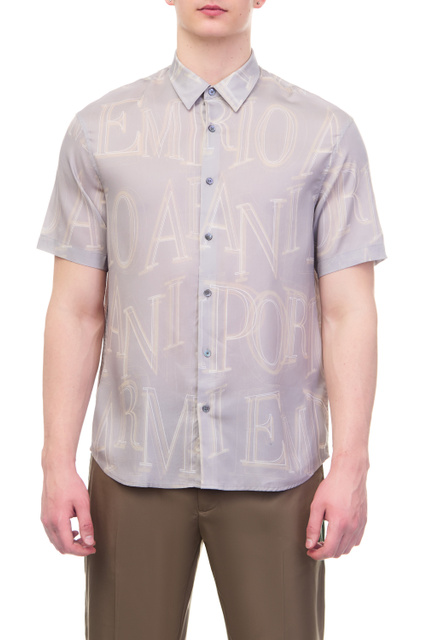 Рубашка из лиоцелла|Основной цвет:Мультиколор|Артикул:3R1CQ7-1NWDZ | Фото 1