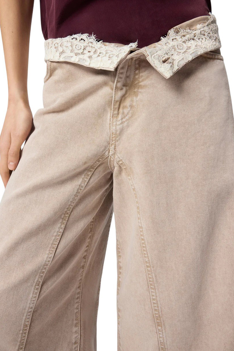 Джинсы WINONA из хлопка с кружевом|Основной цвет:Бежевый Женский Pinko Джинсы WINONA из хлопка с кружевом (цвет ), артикул 106462A364 | Фото 6