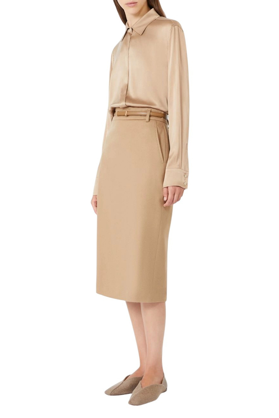 Женский Max Mara Юбка ALETE1234 из шерсти (цвет ), артикул 2526106082 | Фото 3