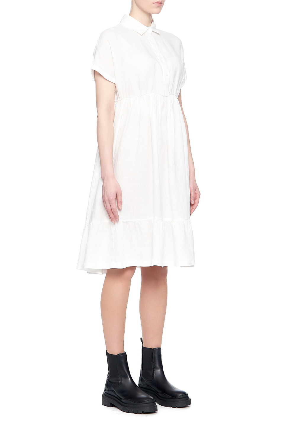 Женский Max Mara Платье-рубашка DOLMEN из чистого льна (цвет ), артикул 32210716 | Фото 5