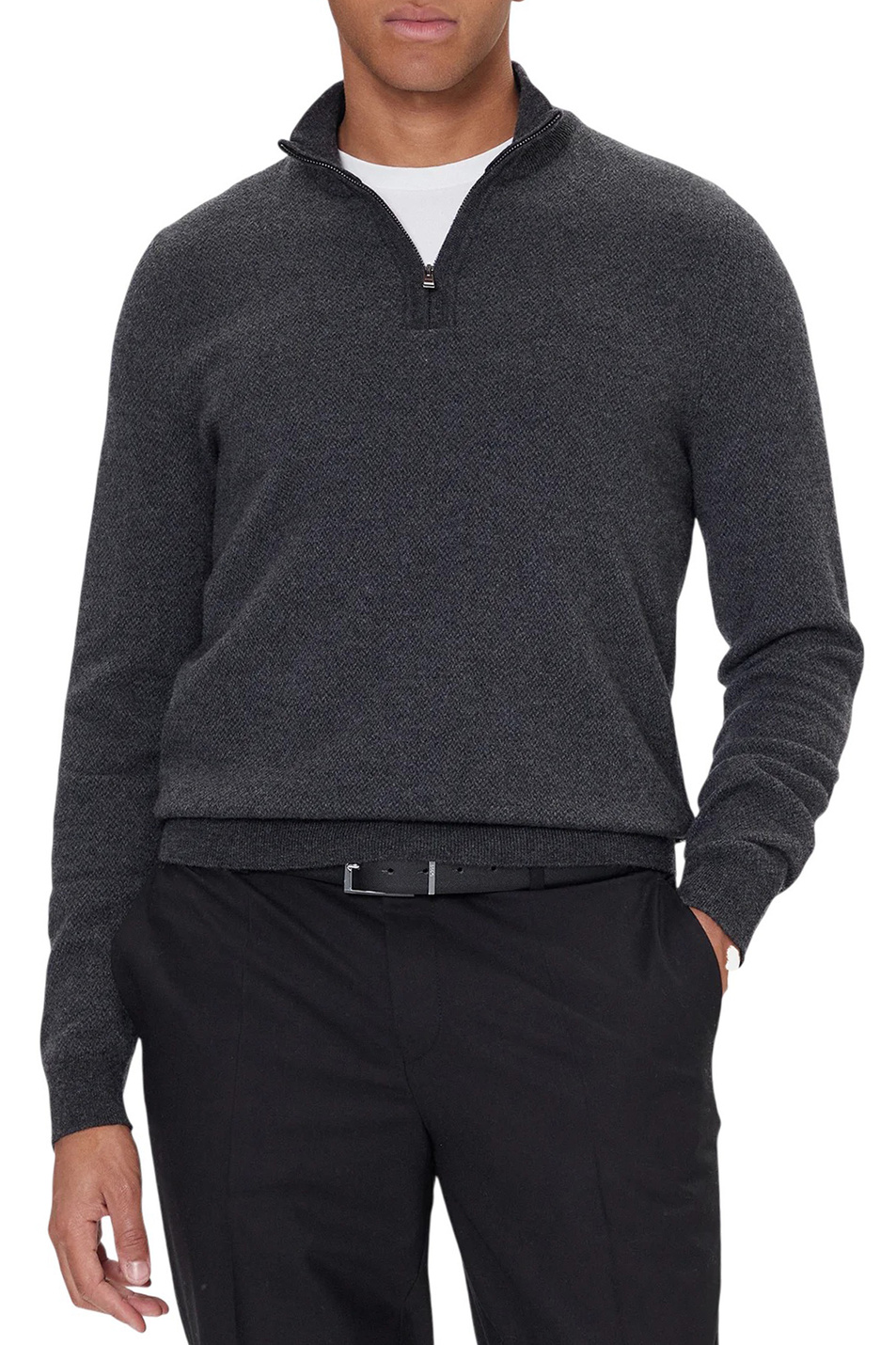 Мужской BOSS Джемпер Hettore из шерсти и хлопка (цвет ), артикул 50549976 | Фото 4