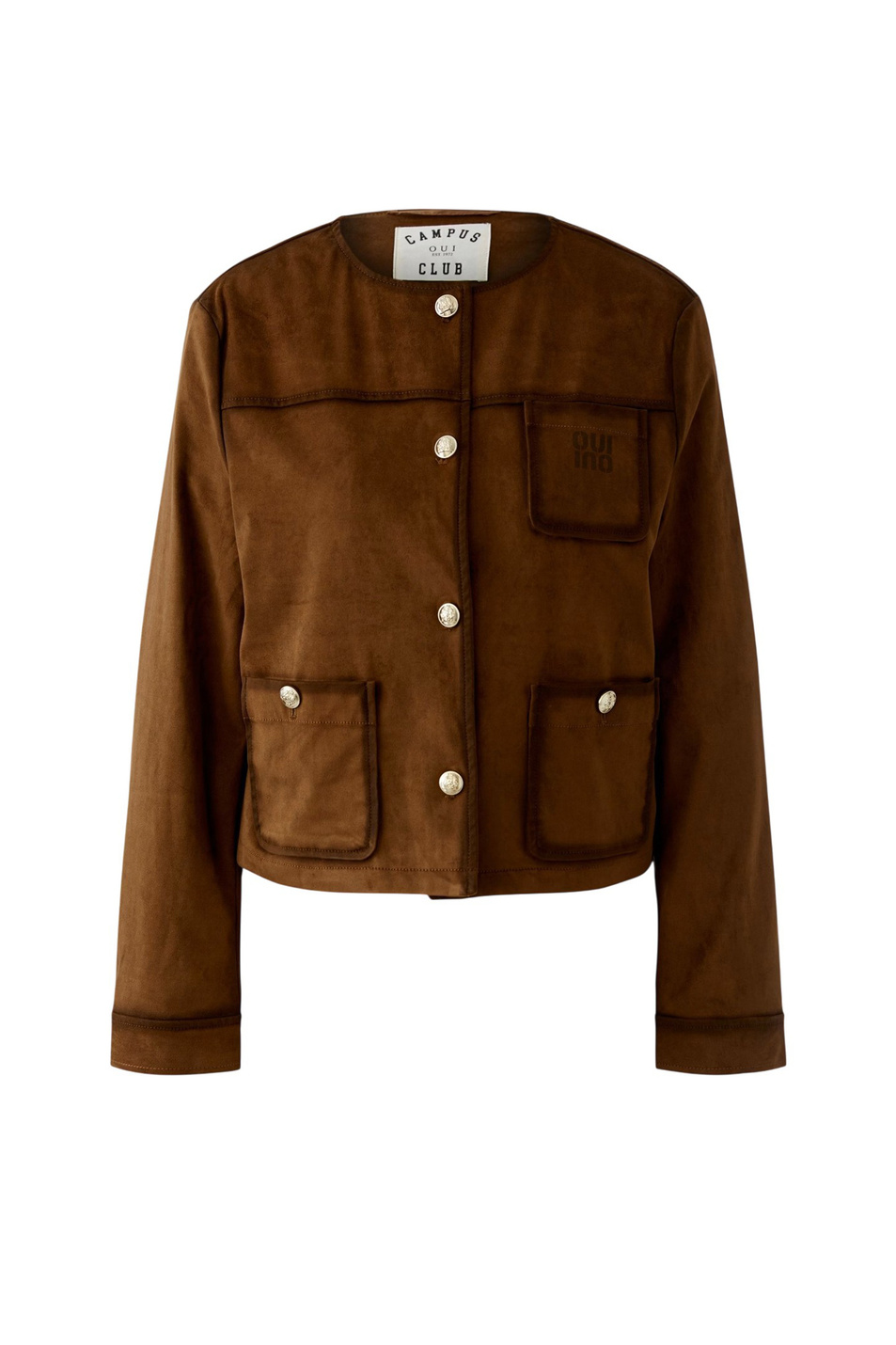 Жакет с логотипом|Основной цвет:Коричневый Женский OUI Жакет с логотипом (цвет ), артикул 96600 | Фото 1