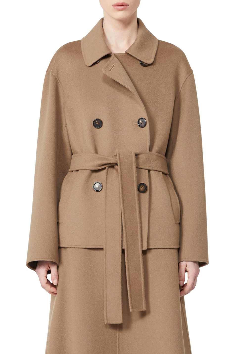 Женский Max Mara Полупальто CAROLINA из шерсти (цвет ), артикул 2529046123 | Фото 3