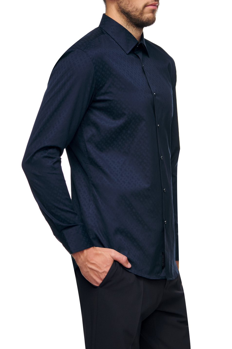 Мужской BOSS Рубашка из натурального хлопка с логотипированным принтом (цвет ), артикул 50473310 | Фото 3
