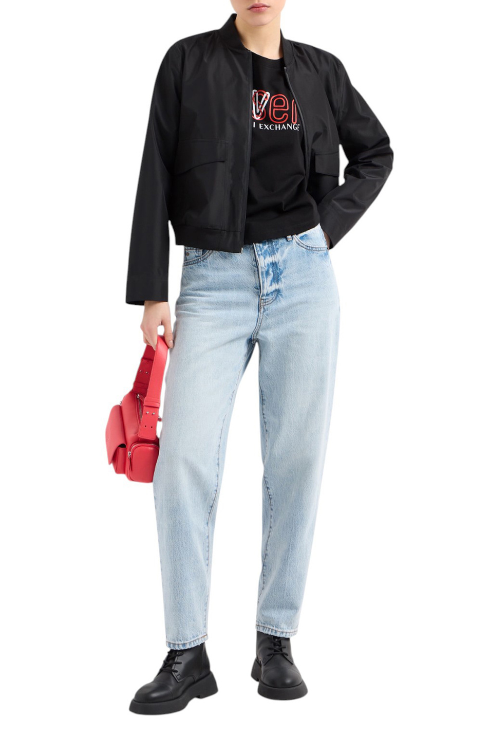 Женский Armani Exchange Джинсы из смесового хлопка (цвет ), артикул XW000128-AF12860 | Фото 2