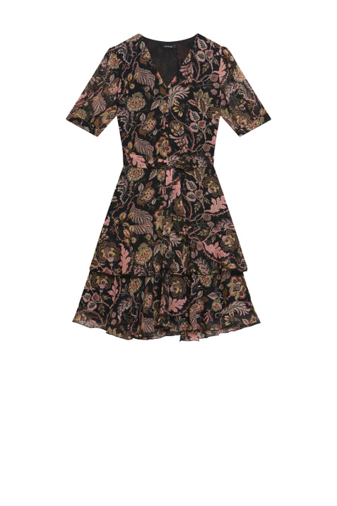 Orsay Платье с цветочным принтом и V-образным вырезом (Мультиколор цвет), артикул 471568 | Фото 1