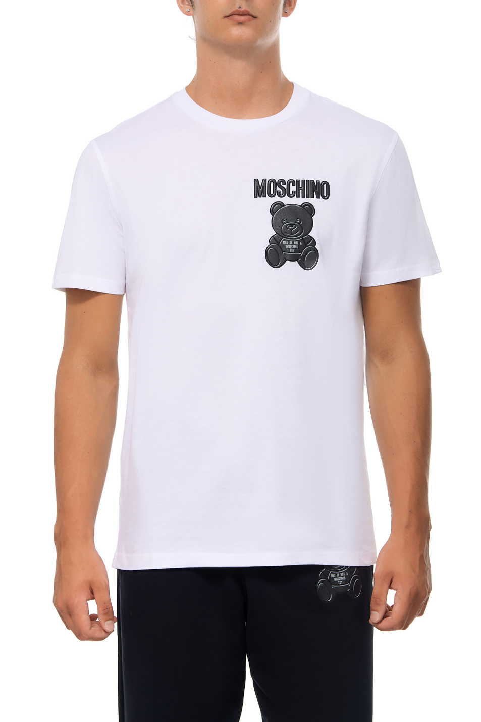 Мужской Moschino Футболка из натурального хлопка с логотипом (цвет ), артикул V0731-7041 | Фото 1