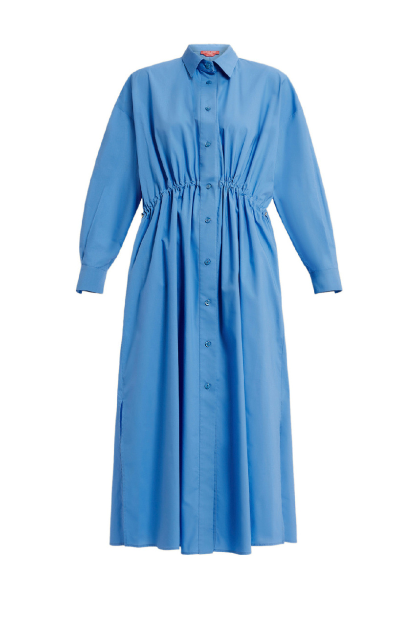 Платье-рубашка MENTINO из натурального хлопка|Основной цвет:Синий|Артикул:2418221096 | Фото 1