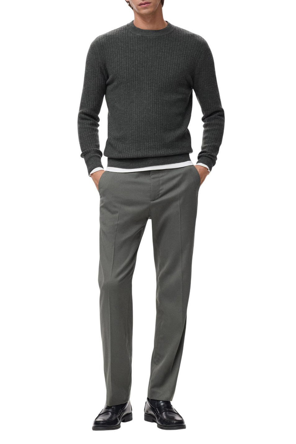 Мужской Mango Man Джемпер PARK с круглым вырезом (цвет ), артикул 17017898 | Фото 2