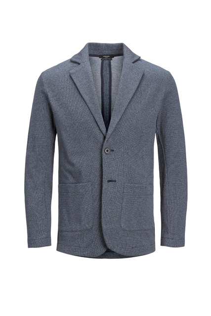 Приталенный пиджак|Основной цвет:Синий|Артикул:12204228 | Фото 1