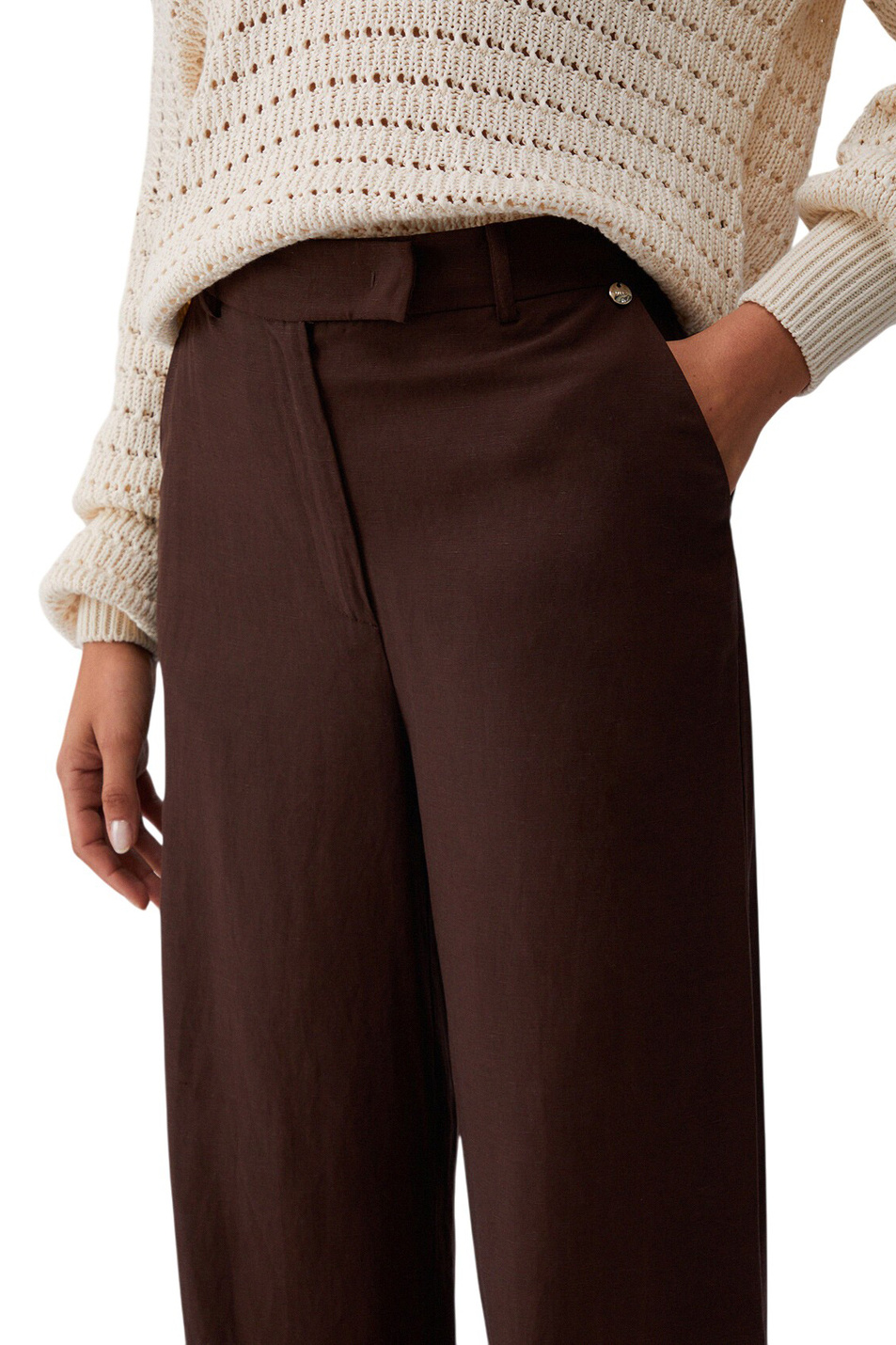 Женский Liu Jo Брюки из смесового льна (цвет ), артикул WA6480T4818 | Фото 5