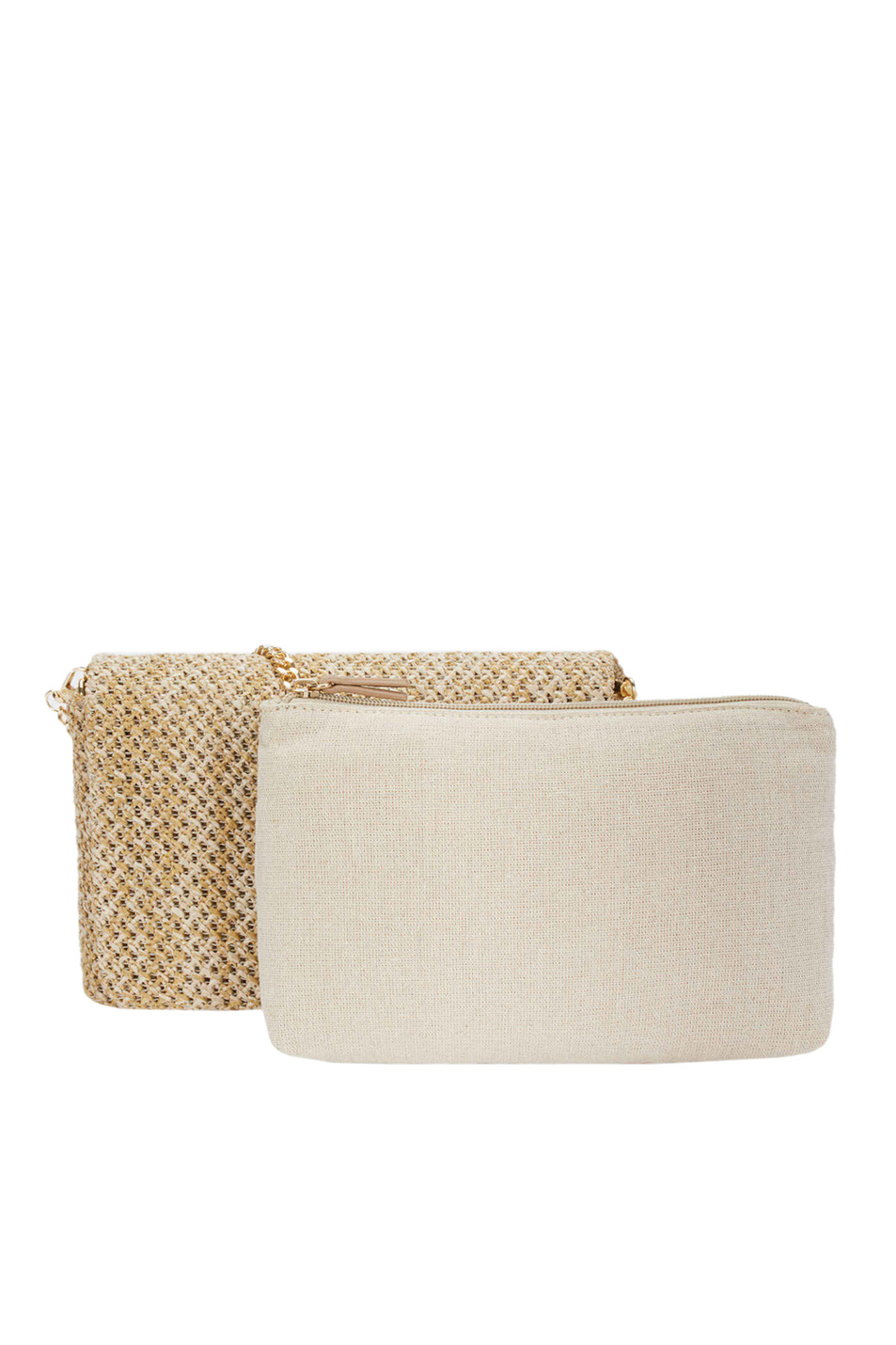 Фактурная сумка из рафии с ремешком-цепочкой|Основной цвет:Бежевый Женский Parfois Фактурная сумка из рафии с ремешком-цепочкой (цвет ), артикул 188255 | Фото 2