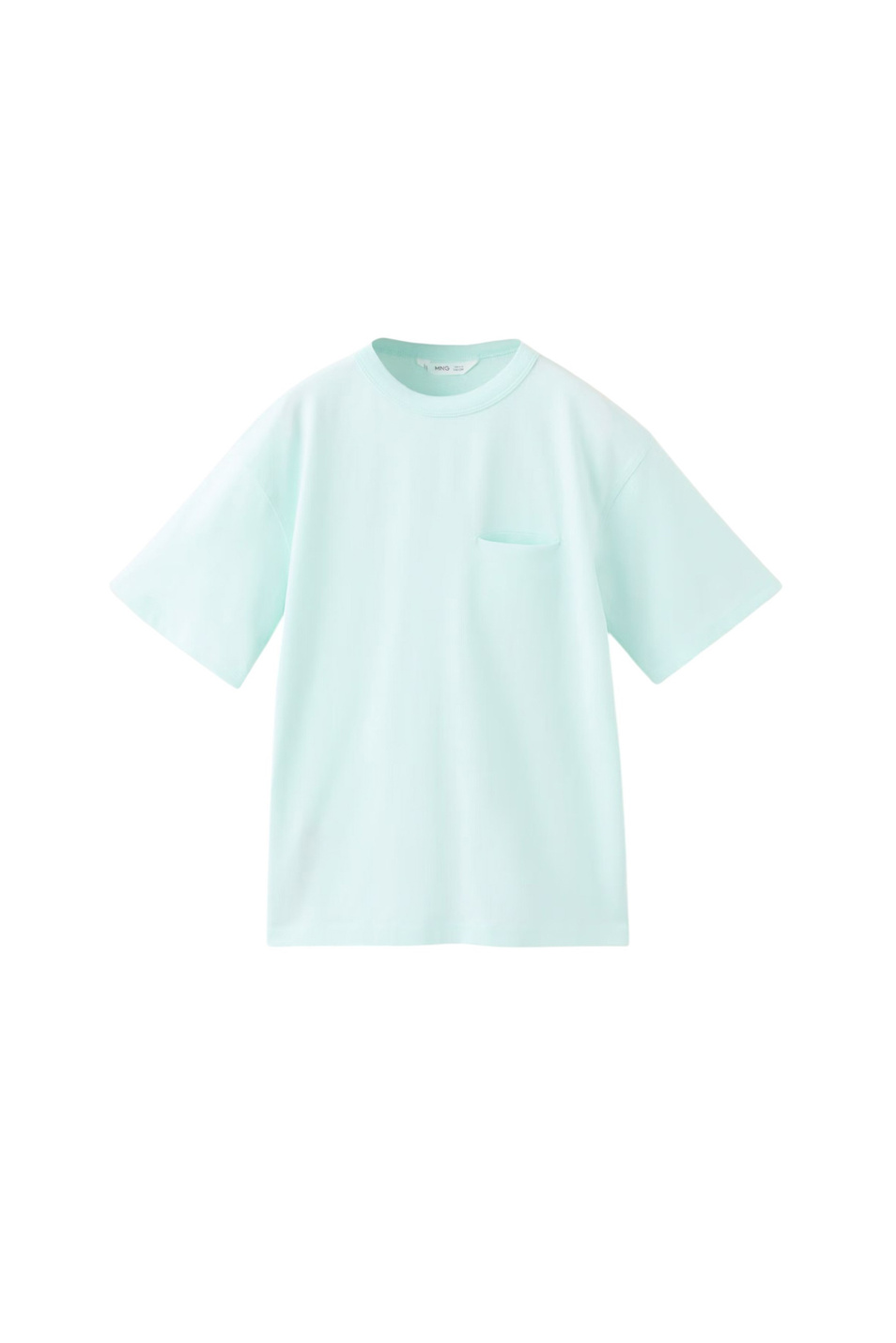 Футболка BASICMC из хлопка|Основной цвет:Бирюзовый Мальчикам Mango Kids Футболка BASICMC из хлопка (цвет ), артикул 37021400 | Фото 1