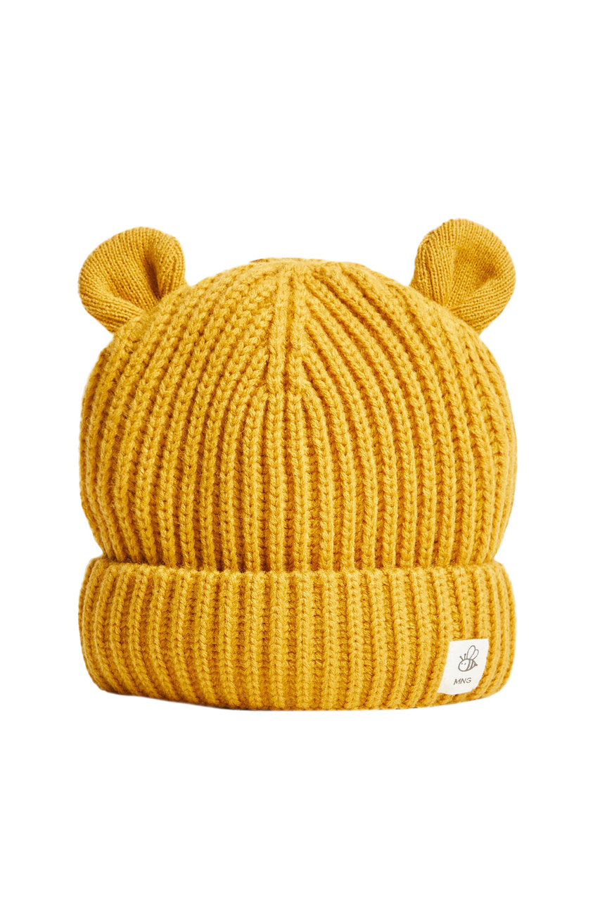 Вязаная шапка QUEBECHO с ушками|Основной цвет:Желтый|Артикул:37045952 | Фото 1