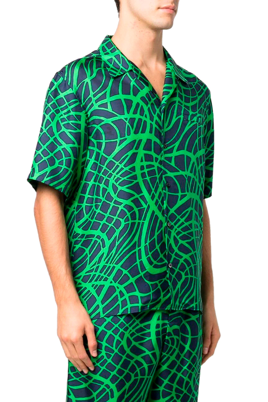 Мужской Moschino Рубашка из натурального шелка с принтом (цвет ), артикул A0208-2059 | Фото 3
