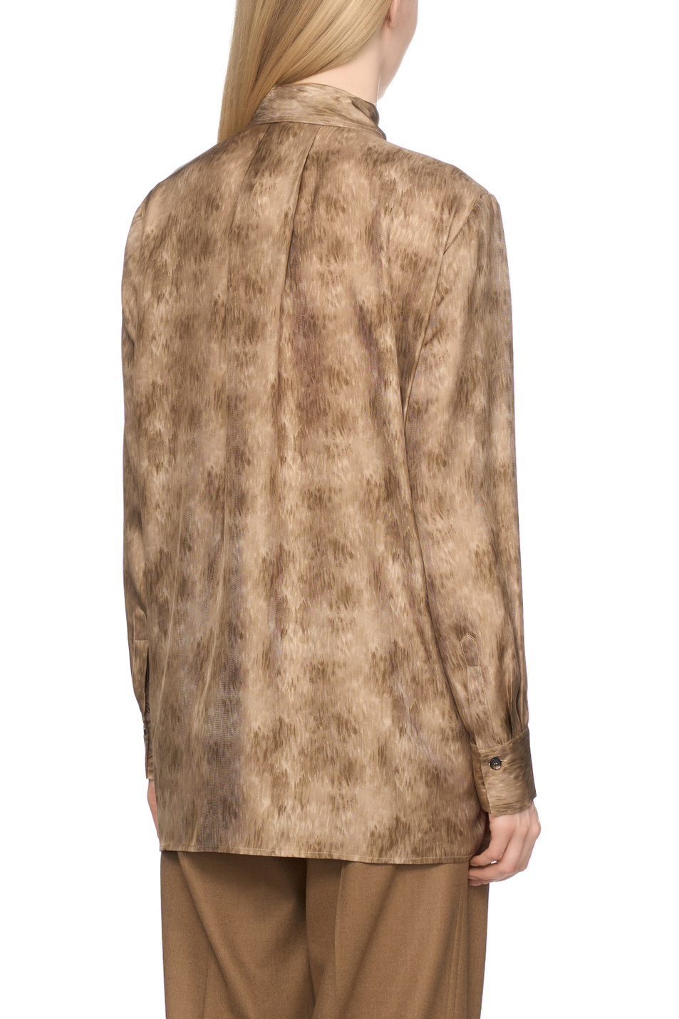 Блузка из шелка|Основной цвет:Бежевый Женский Kiton Блузка из шелка (цвет ), артикул D55407K0534G02000 | Фото 4